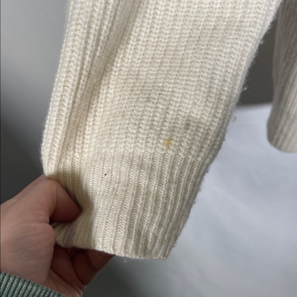 JENNI KAYNE WOMENS CASHMERE CARDIGAN SWEATER IVORY SMALL - Picture 6 of 8